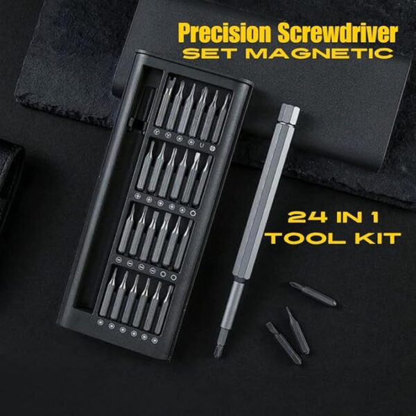 24 in 1 Precision Mini Magnetic Screwdriver Set, 24 in 1 Tool Kit, The Ultimate Electronic Repair Tool Kit for Phone, Tablet, Computer, Laptop, PC, Game Controller, Watch, Precision Screwdriver Set Magnetic
