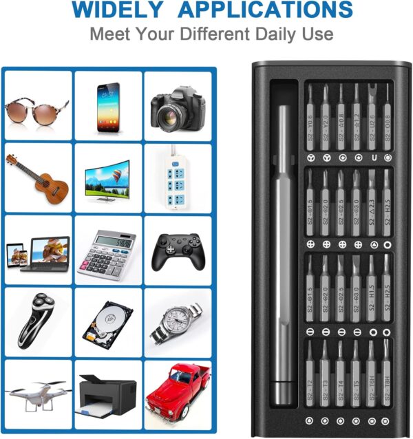 24 in 1 Precision Mini Magnetic Screwdriver Set, 24 in 1 Tool Kit, The Ultimate Electronic Repair Tool Kit for Phone, Tablet, Computer, Laptop, PC, Game Controller, Watch, Precision Screwdriver Set Magnetic - Image 14