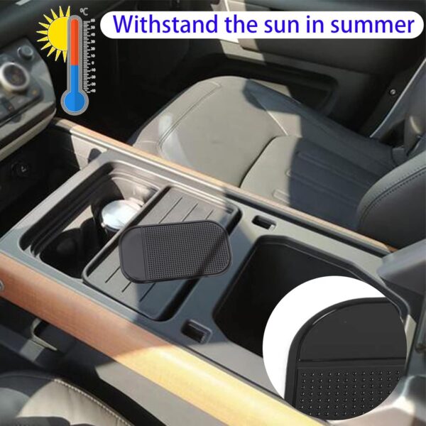 1 Pc Car Dashboard Sticky Pad | Anti-Slide Fixate Sticky Mat Pad for Car Dashboard | Anti-Slide Sticky Pad for Cell Phone, Keys, Glass, Mirrors (Black) - Image 6