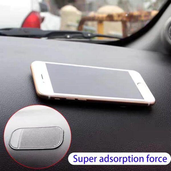 1 Pc Car Dashboard Sticky Pad | Anti-Slide Fixate Sticky Mat Pad for Car Dashboard | Anti-Slide Sticky Pad for Cell Phone, Keys, Glass, Mirrors (Black) - Image 5