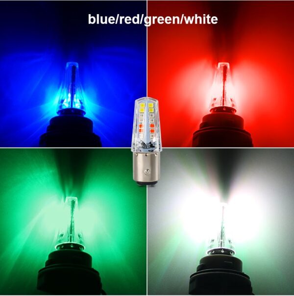 Pack of 2 – Headlight & Backlight Bulb | Yellow/White Beam + Red/Blue Flasher | Universal for All Bikes - Image 12
