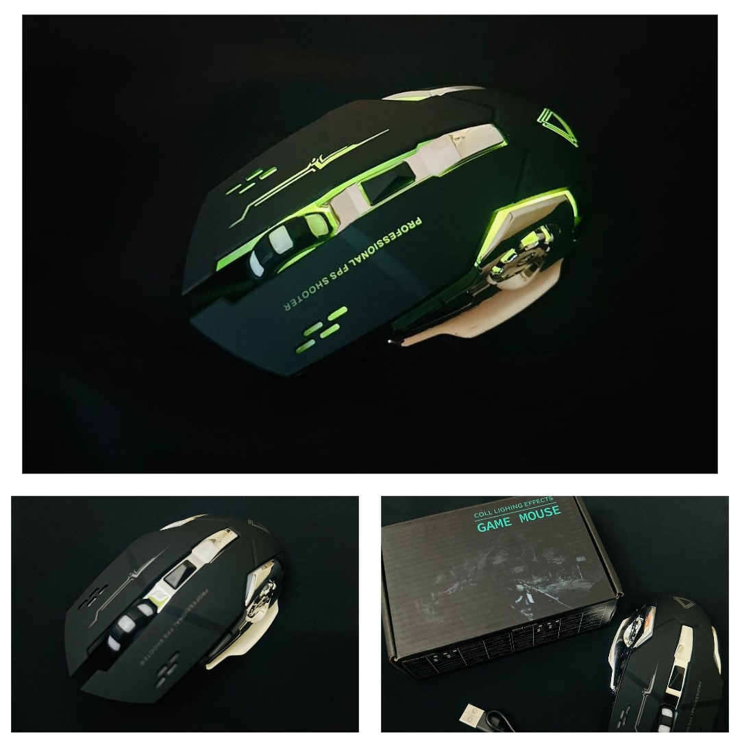 Wireless & Rechargeable Gaming Mouse LED Light Mouse | Ultimate Gaming Wireless Mouse For Laptop PC Computer Gamer