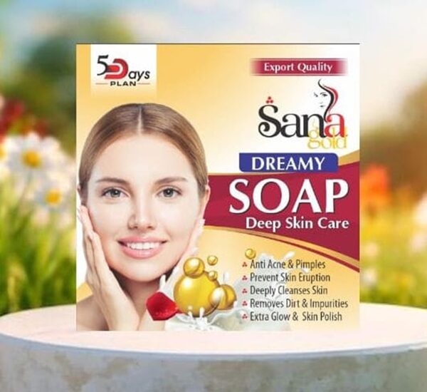 Pack of 07 - Sana Gold Magic Soap | Powerful Herbal Formula | Guaranteed Results | Best Quality Soap For Skin Care