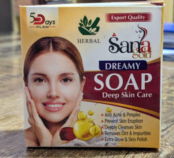 Pack of 07 - Sana Gold Magic Soap | Powerful Herbal Formula | Guaranteed Results | Best Quality Soap For Skin Care - Image 3