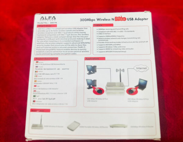 Alfa Mini USB WiFi Adapter | 300Mbps Wireless LAN Card for Computer & Laptop | Best Wireless Adapter - Image 12