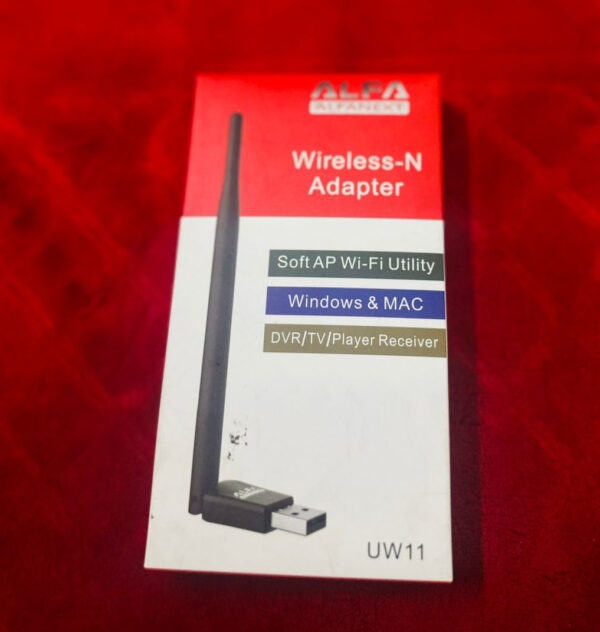 UW11 Alfa Net Wireless-N USB WiFi Adapter with Antenna | 2.4GHz 150/300Mbps High-Speed Network Dongle for PC, Laptop, Windows & Linux – IEEE 802.11b/g/n, Soft AP Utility - Image 4