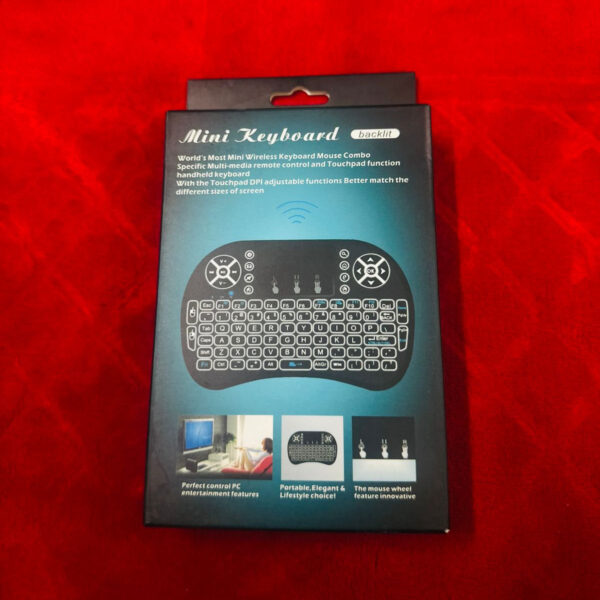 i8 2.4G Mini wireless keyboard with touchpad | 7-color Backlight ,plug and play | Super cool design | Perfect for Android TV Box, Smart TV, Projector, PS3 - Image 4