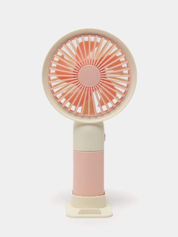 Rechargeable and portable Fan | Handheld, USB Charging with Mobile Phone Stand | Portable Mini Desk Fan | Rechargeable USB Battery Operated-Handheld table Fan (Random Color)  - Image 4