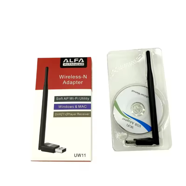 UW11 Alfa Net Wireless-N USB WiFi Adapter with Antenna | 2.4GHz 150/300Mbps High-Speed Network Dongle for PC, Laptop, Windows & Linux – IEEE 802.11b/g/n, Soft AP Utility - Image 12