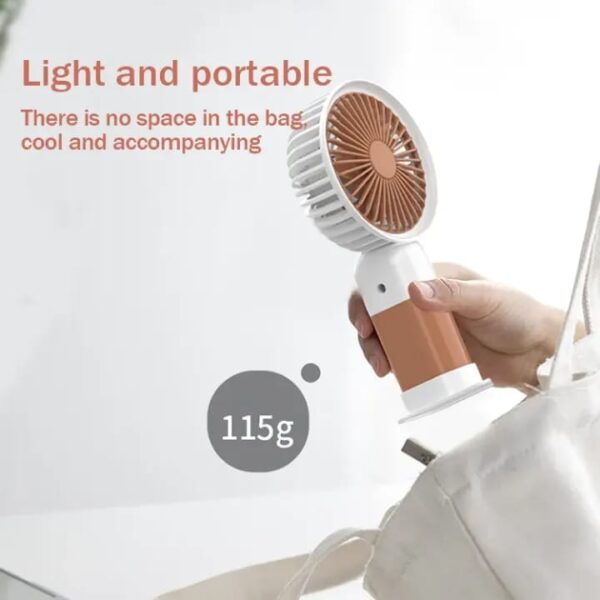 Rechargeable and portable Fan | Handheld, USB Charging with Mobile Phone Stand | Portable Mini Desk Fan | Rechargeable USB Battery Operated-Handheld table Fan (Random Color)  - Image 8